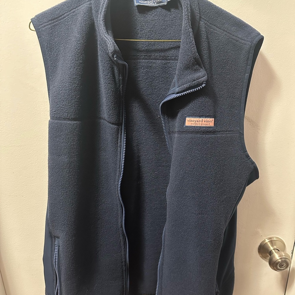 Vineyard Vines Midnight Blue Fleece Vest